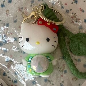 Hello Kitty Keychain with Red and Green Accents